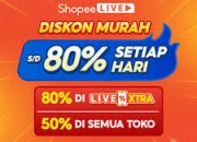 Fantastis Promo Belanja Di Shopee Live Diskon 80%