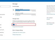 Mengelola Disk Menggunakan Fitur Storage Sense Windows 10