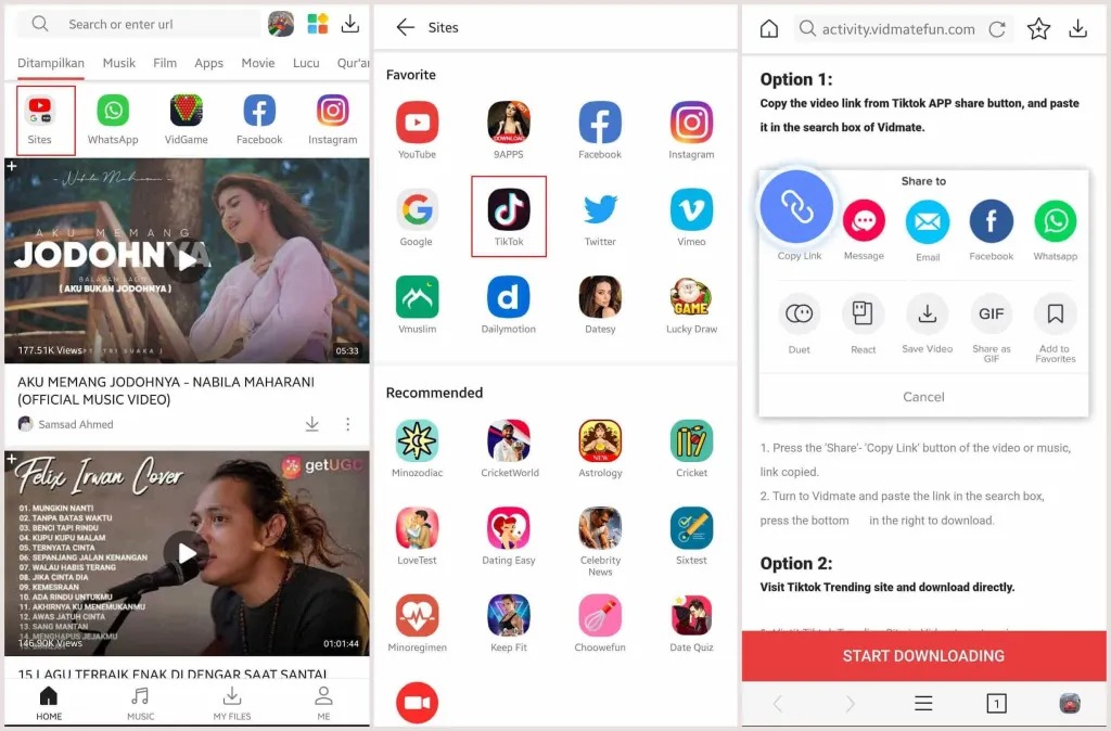 Cara Mudah dan Cepat Download Lagu dengan Vidmate