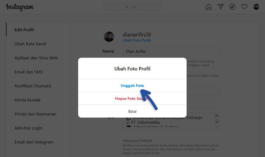 Cara Ganti Profil Akun Instagram Kamu Melalui Laptop dan PC: Mudah Banget