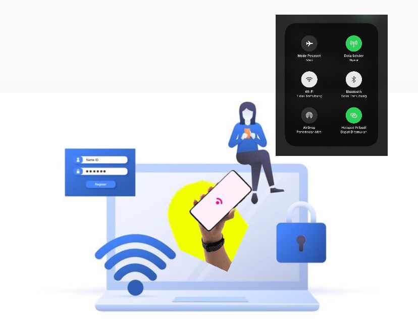 Cara Mudah Menghubungkan Internet dari Ponsel ke Laptop