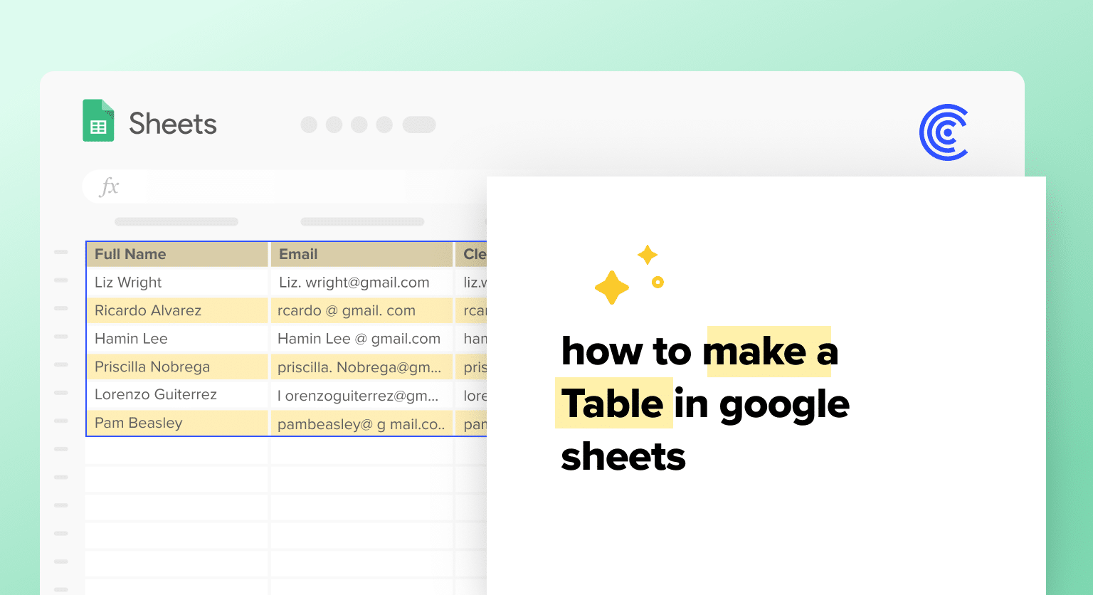 Tutorial Mudah Membuat Tabel Data di Google Sheets  