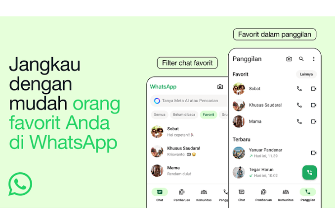 Terbaru Di WhatsApp, Ada Tab Favorit, Simak Penjelasan