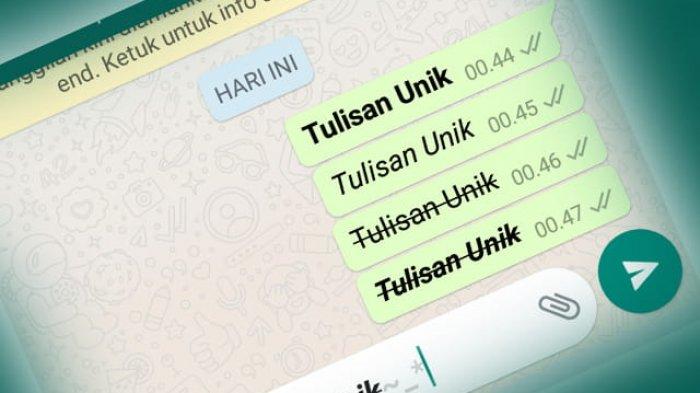 Tutorial Merubah Huruf Di Whatsapp Menjadi Miring, Tebal, Dan Tercoret