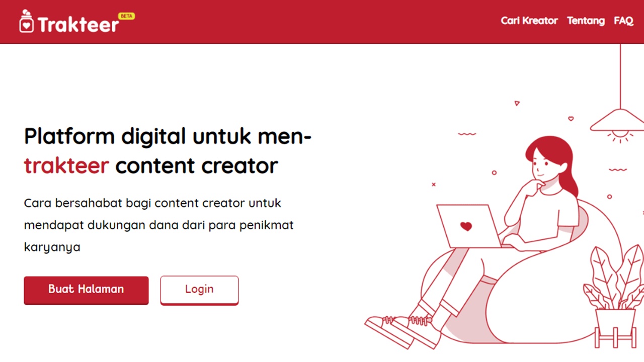 Cara Gabung di Aplikasi Trakteer Bagi Konten Kreator untuk Peroleh Dukungan