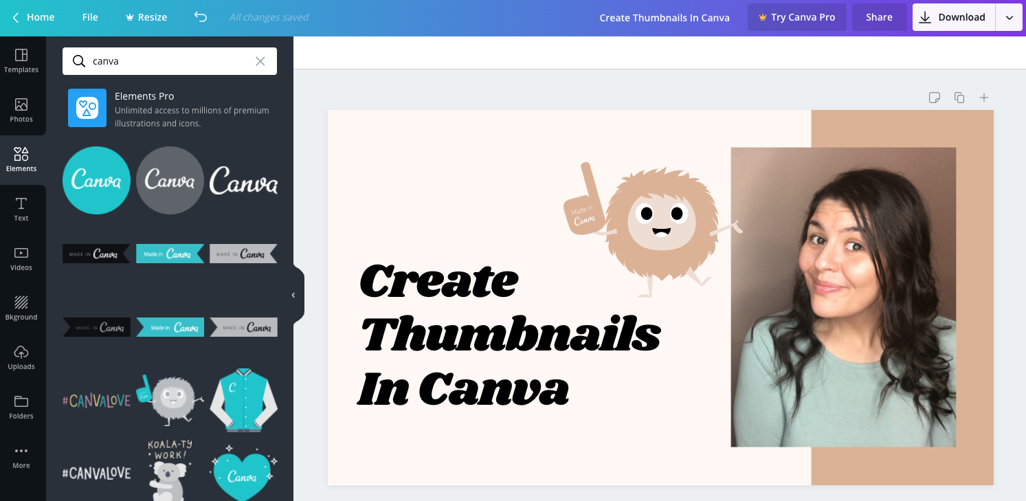 Dijamin Keren ! Begini Cara Membuat Thumbnail  YouTube di Canva