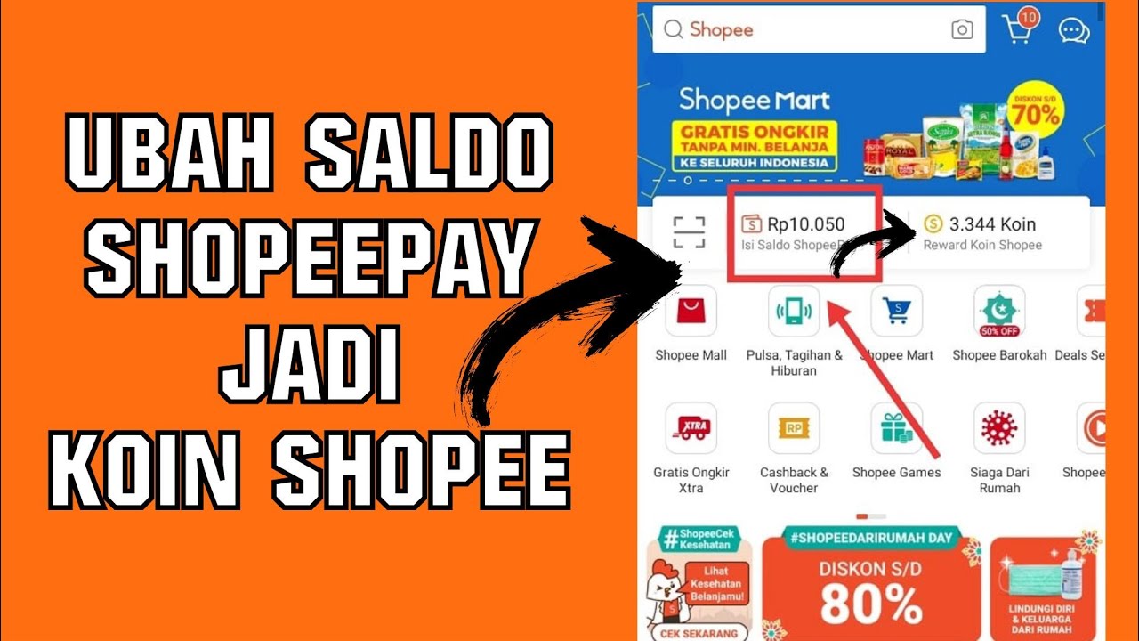 Cara Ubah ShopeePay Jadi Koin Shopee