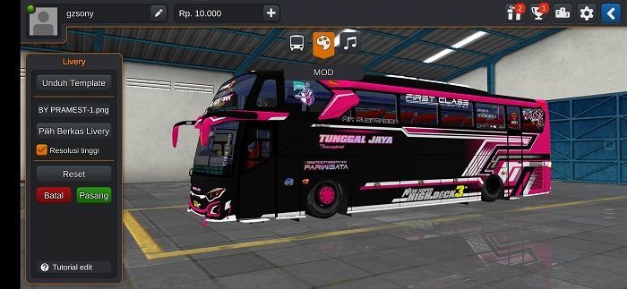 Mod Bus Tunggal Jaya JB3 SHD Hino RK Full Anim, Bikin Main Bussid Makin Seru!