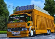 Livery Jernih Fuso C10 New Fighter FN6, Bikin Trukmu Makin Gahar di BUSSID!