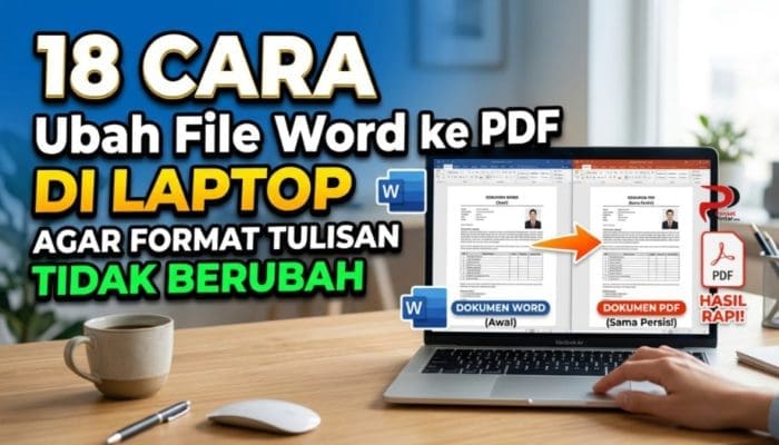18 Cara Ubah File Word ke PDF di Laptop Agar Format Tulisan Tidak Berubah