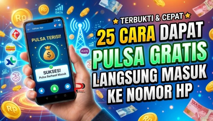 25 Cara Dapat Pulsa Gratis Langsung Masuk ke Nomor HP